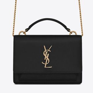 Saint Laurent YSL SUNSET CHAIN WALLET Top Handle